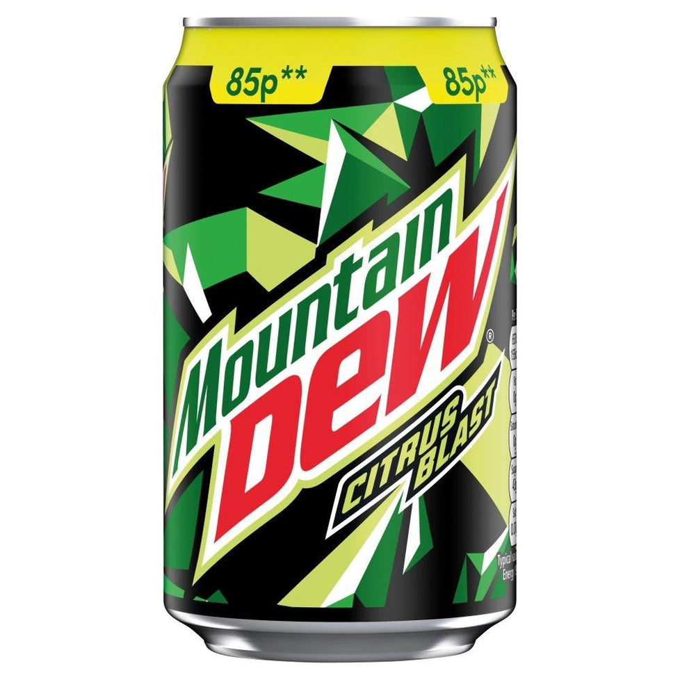 Mountain Dew Citrus Blast Can PMP 69p 24 x 330ml Pepsi