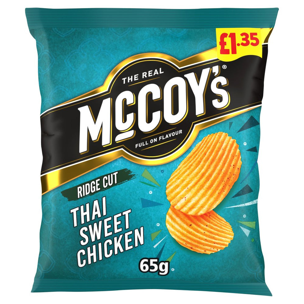 McCoy's Thai Sweet Chicken Crisps 65g x 20 £1.35 PMP