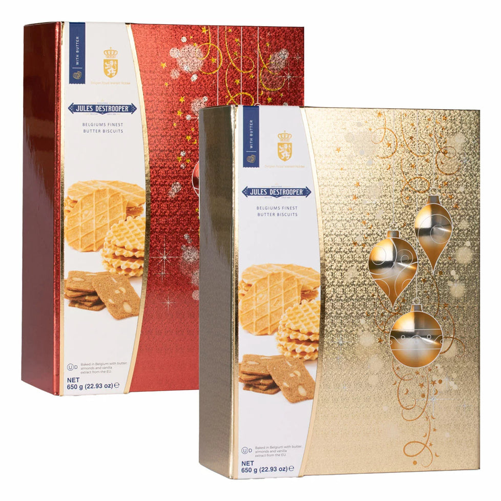 Jules Destrooper Belgian Butter Biscuits, 650g in 2 Colours