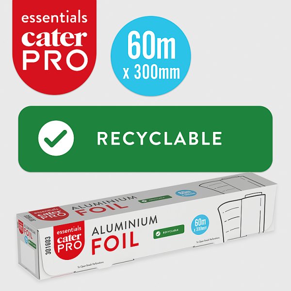 CaterPro Essentials Aluminium Foil 60m x 300mm x 12