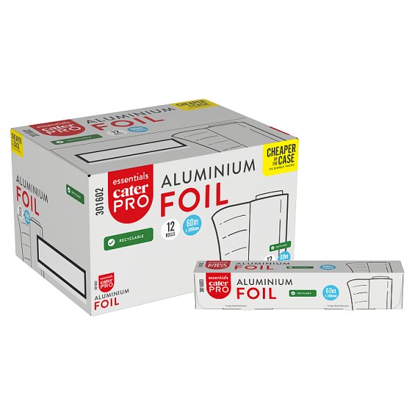 CaterPro Essentials Aluminium Foil 60m x 300mm x 12