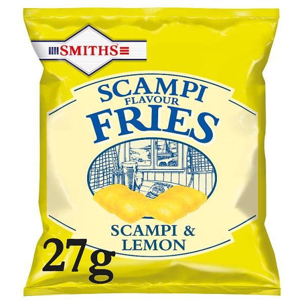 Smiths Scampi & Lemon Snacks 27g, Case of 24 Smiths