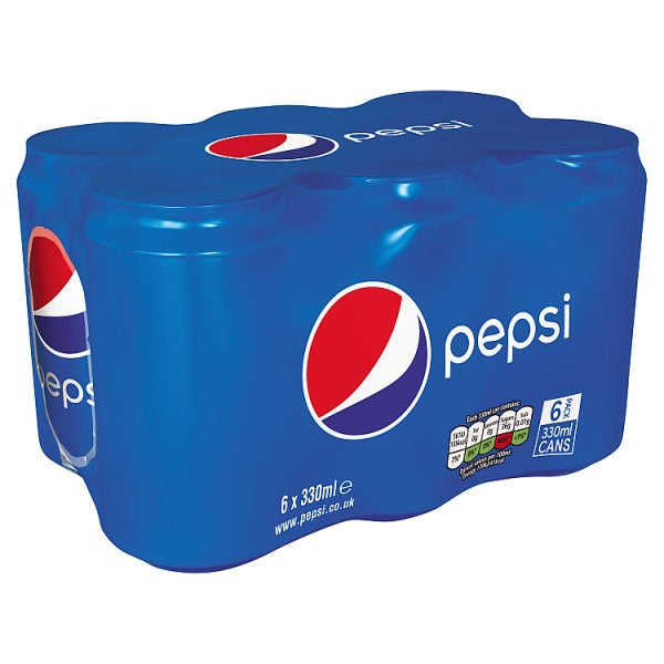 Pepsi Cola Can 6x330ml, Case of 4 Pepsi