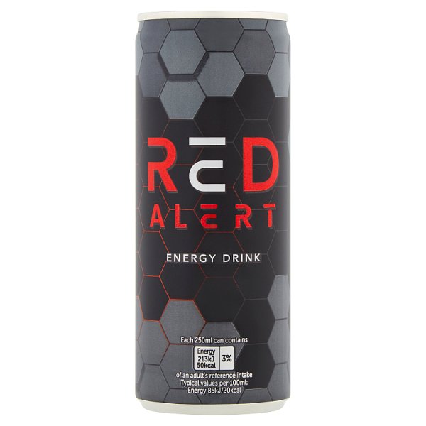 Red Alert Energy Drink 250ml, Case of 24 Red Alert