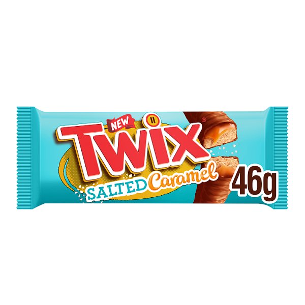 Twix Salted Caramel Chocolate Biscuit Twin Bars 46g, Case of 30 Twix