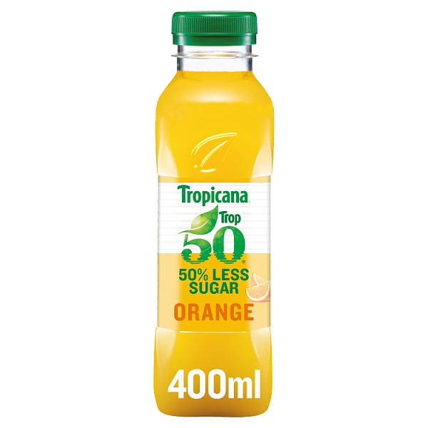 Tropicana Trop50 Orange Juice 400ml, Case of 8 British Hypermarket-uk Tropicana