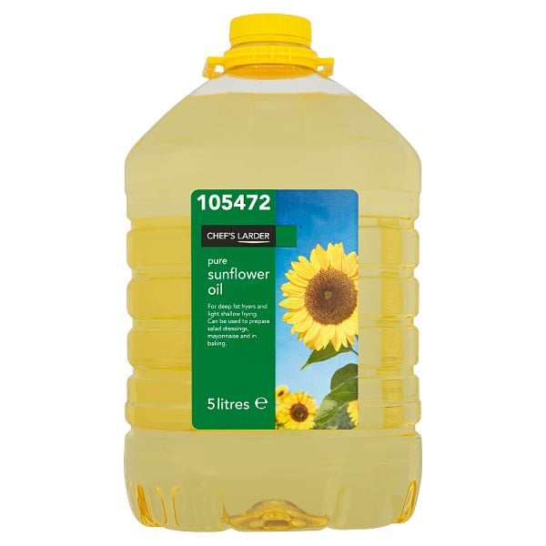 Chef's Larder Pure Sunflower Oil 5 Litres, Case of 3 Chef's Larder