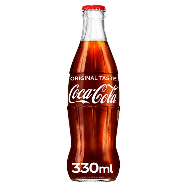 Coca-Cola Original Taste Glass Bottles 330ml, Case of 24 Coca-Cola