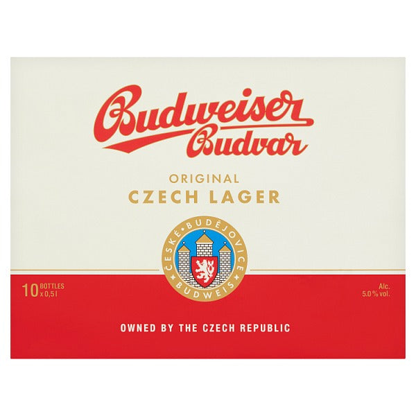 Budweiser Budvar Original Czech Lager 500ml, Case of 10 Budweiser Budvar
