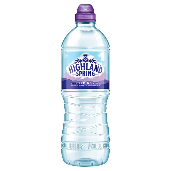 Highland Spring Still Spring Water  sport cup 750ml, Case of 15 Highland Spring