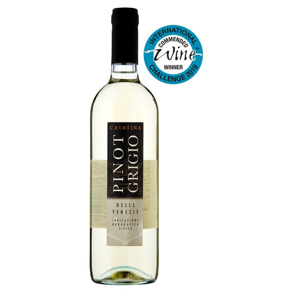 Cavatina Pinot Grigio Delle Venezie 75cl, Case of 6 Cavatina