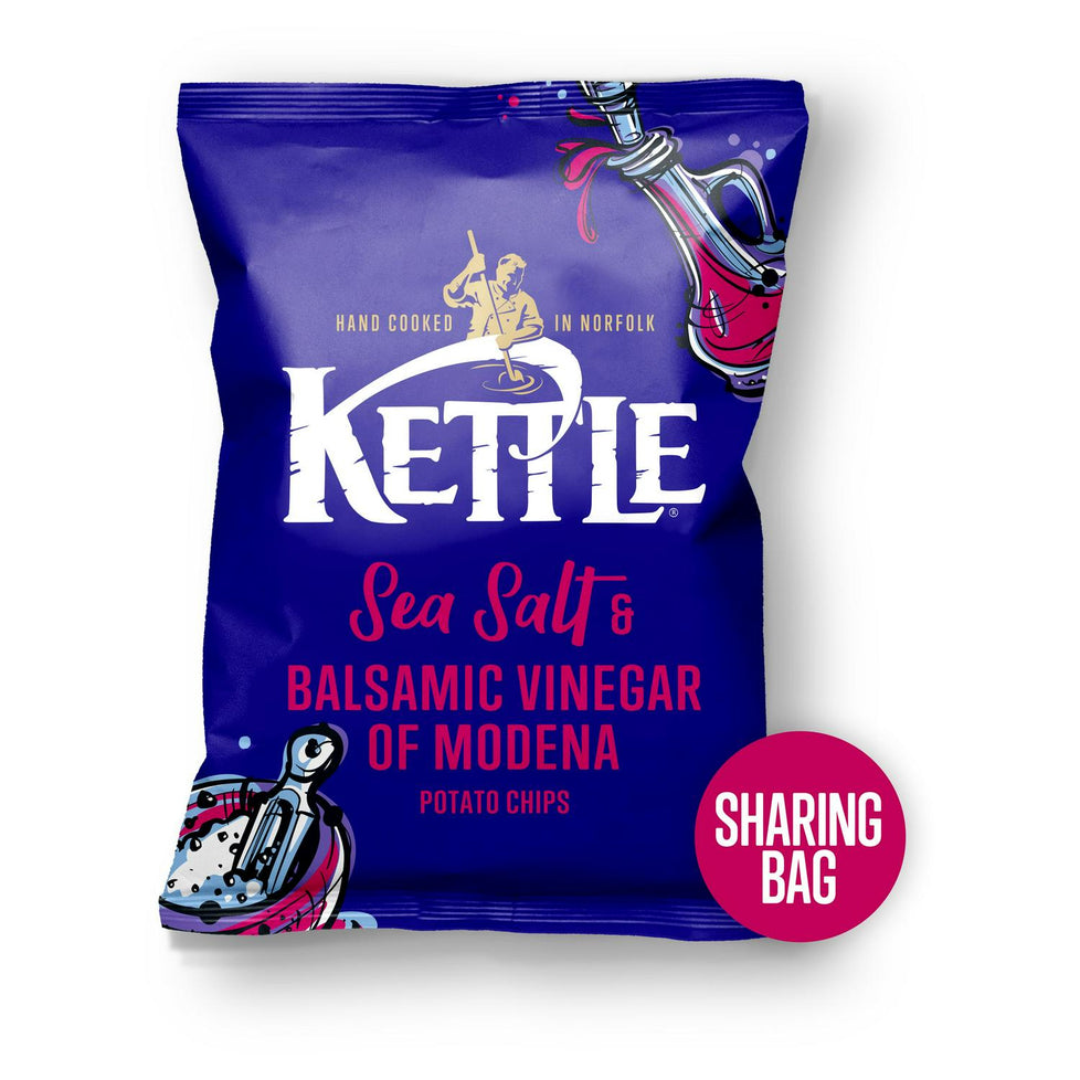 KETTLE® Sea Salt & Balsamic Vinegar of Modena 130g, Case of 12 Kettle
