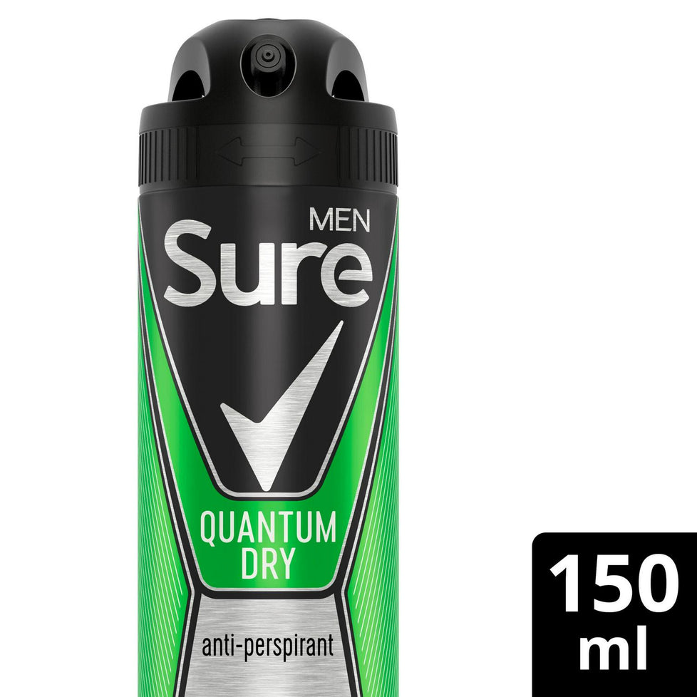 Sure Quantum Dry Anti-perspirant Deodorant Aerosol 150ml British Hypermarket-uk
