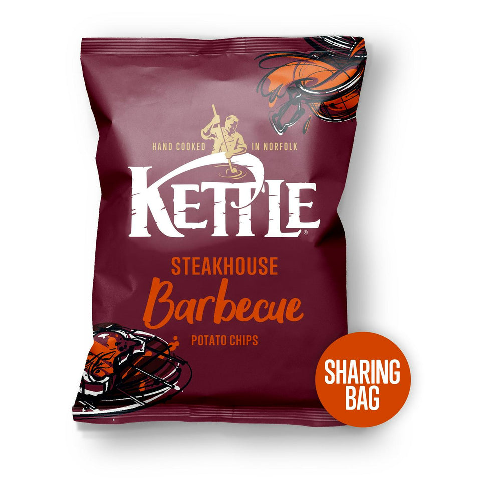 Kettle Steakhouse Barbecue Potato Chips 40g, Case of 18 Kettle