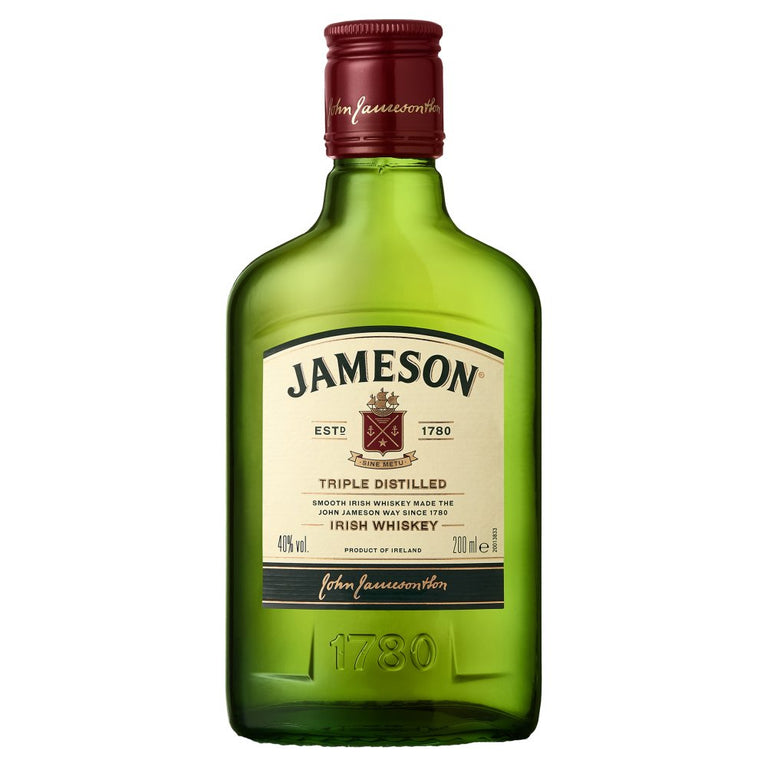 Jameson Triple Distilled Irish Whiskey 200ml, Case of 4 Jameson