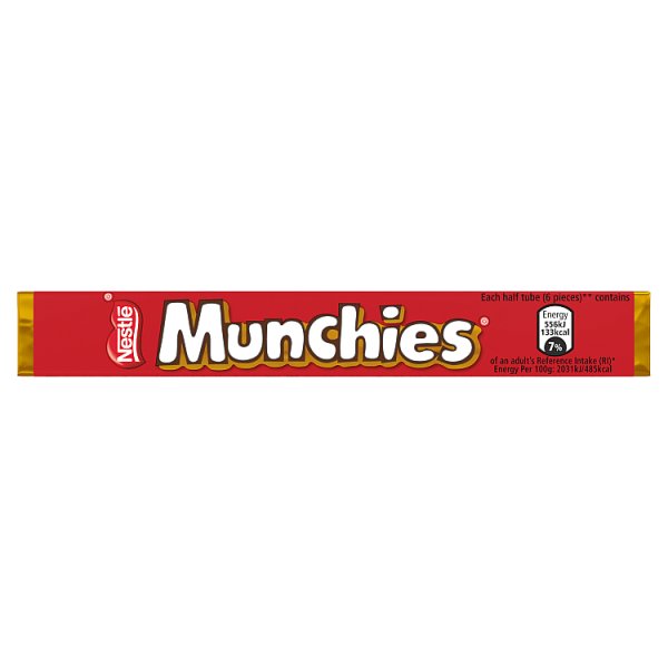 Munchies Milk Chocolate Tube 52g, Case of 36 Munchies