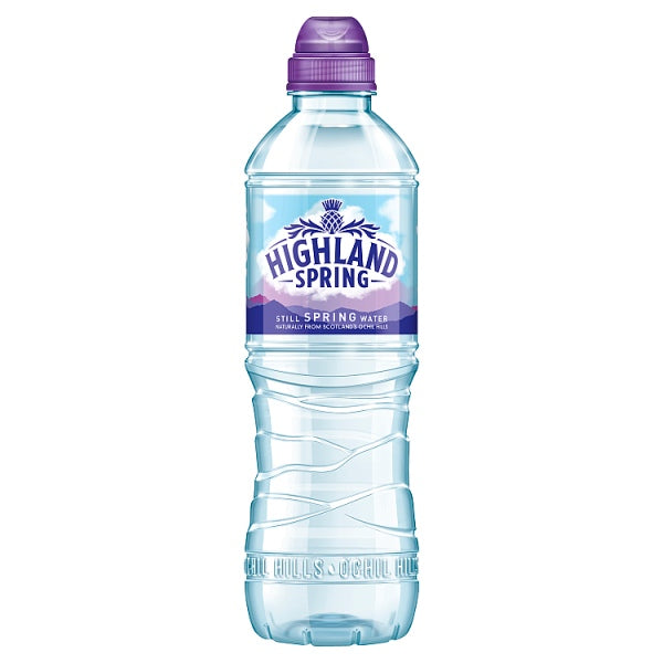 Highland Spring Still Spring Water Sports Cap 500ml, Case of 24 (OFFER) Highland Spring