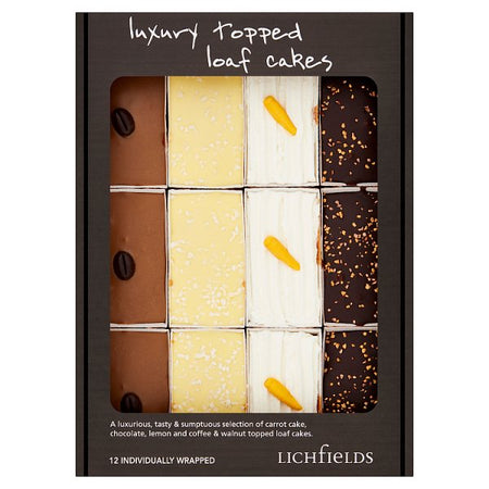 Lichfields 12 Luxury Topped Loaf Cakes, Case of 12 Lichfields