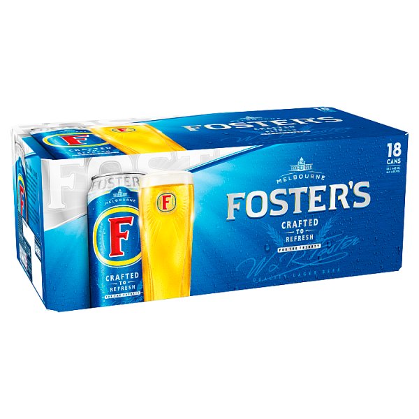 Foster's Lager Beer 18 x 440ml Cans British Hypermarket-uk Foster's