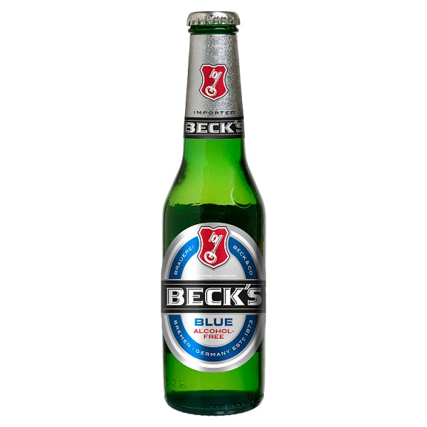 Beck's Blue Alcohol Free German Beer Bottles 24 x 275ml, Case of 24 Beck's