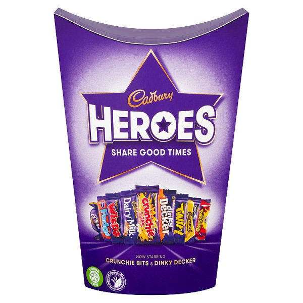 Cadbury Heroes Chocolate Carton 185g, Case of 9 Cadbury