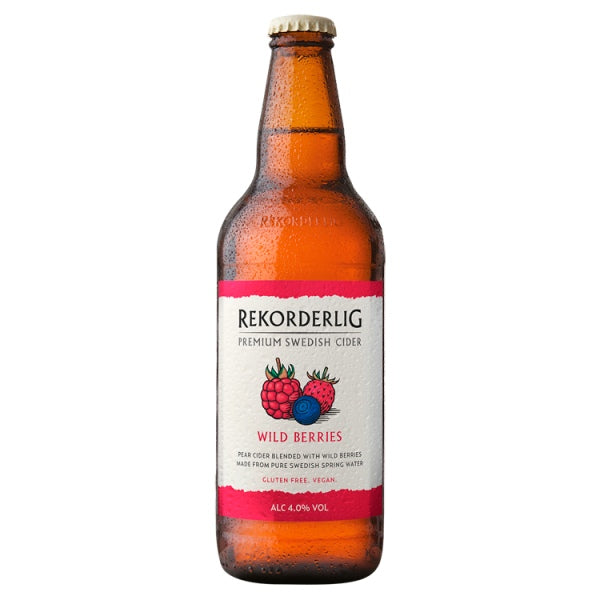 Rekorderlig Premium Swedish Wild Berries Cider 500ml, Case of 8 British Hypermarket-uk Rekorderlig