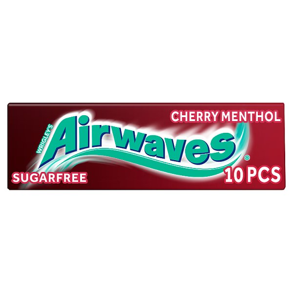 Wrigley's Airwaves Cherry Menthol Sugar Free Chewing Gum 10 Pieces, Case of 30 Wrigley's