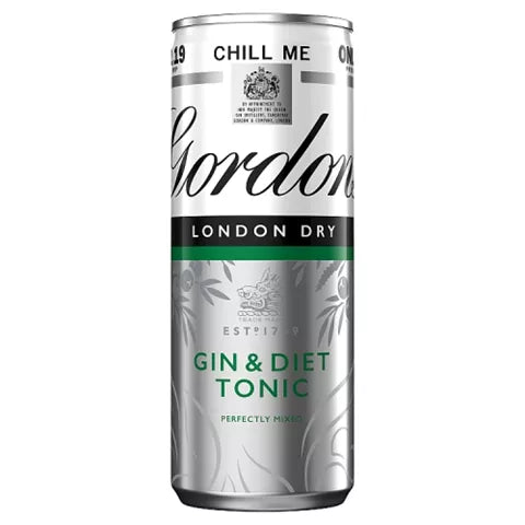 Gordon's Gin & Diet Tonic 250ml [PM £2.19 ], Case of 12 Gordon's