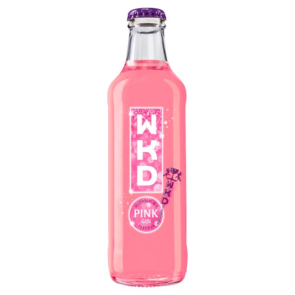 WKD Alcoholic Mix Pink Gin Flavour 275ml, Case of 24 British Hypermarket-uk WKD