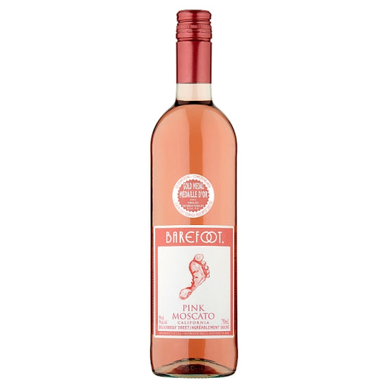 Barefoot Pink Moscato Rosé Wine 750ml, Case of 6 (Save £3.00) (Offer until 16/07/2024) Barefoot