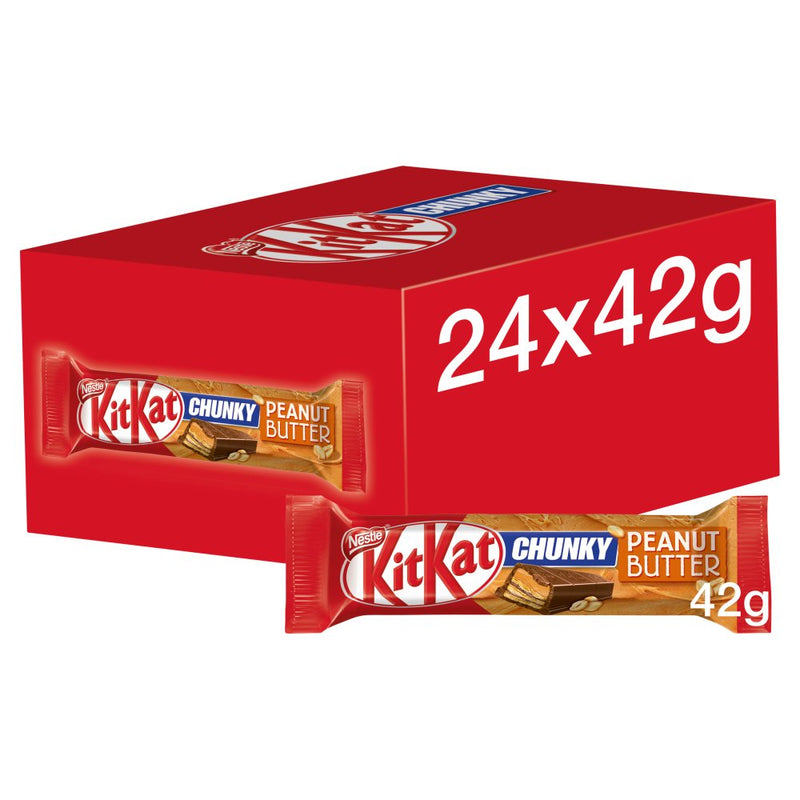 Kit Kat Chunky Peanut Butter Milk Chocolate Bar 42g, Case of 24 KitKat