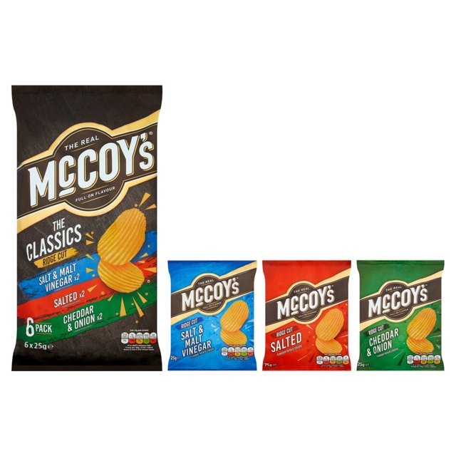 McCoy's Classic Variety Multipack Crisps 6 Pack, Case of 20 McCoy's