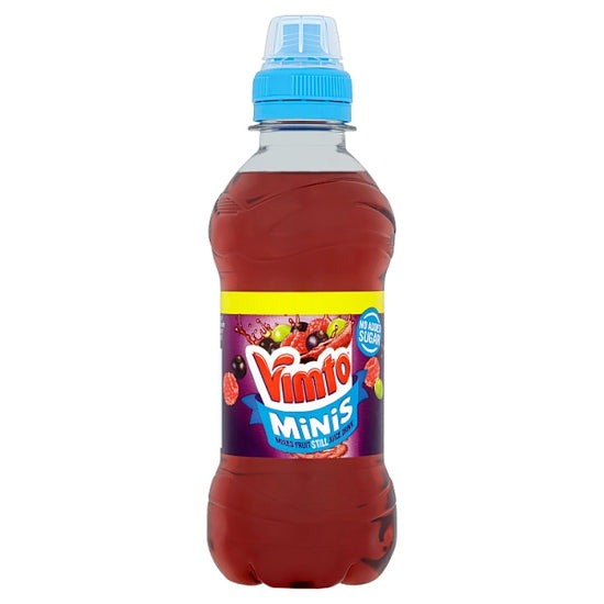 Vimto No Added Sugar Minis Mixed Fruit Still Juice Drink 250ml, Case of 12 Vimto