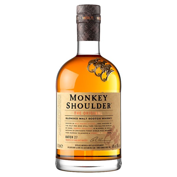 Monkey Shoulder Blended Malt Scotch Whisky 70cl, Case of 6 Monkey Shoulder