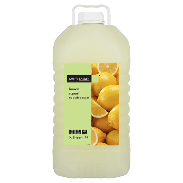 Chef's Larder Lemon Squash No Added Sugar 5 Litres, Case of 2 Chef's Larder