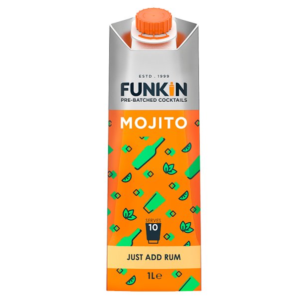 Funkin Pre-Batched Cocktails Mojito 1L, Case of 6 Funkin