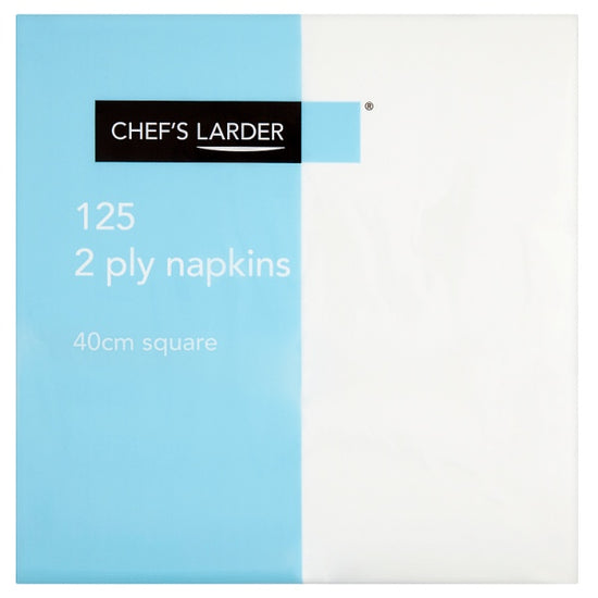 Chef's Larder 125 2 Ply Napkins 40cm Square, Case of 10 Chef's Larder