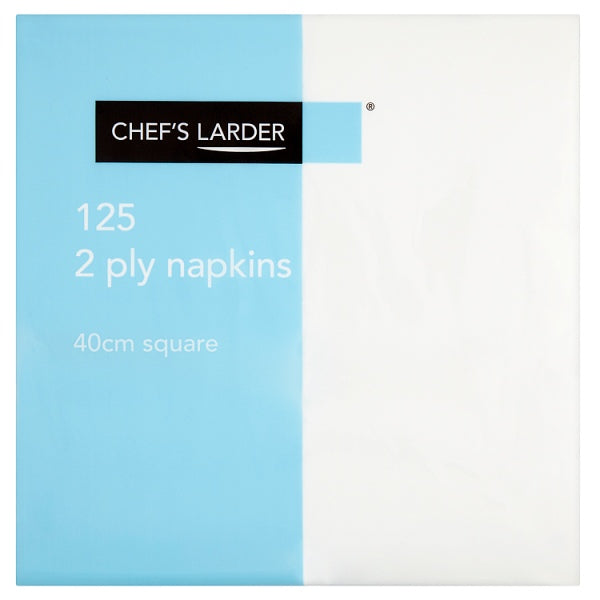 Chef's Larder 125 2 Ply Napkins 40cm Square, Case of 10 Chef's Larder