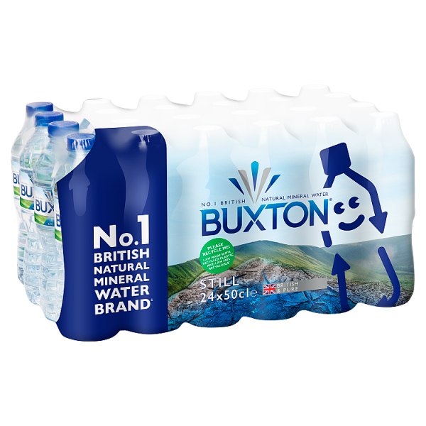 Buxton Natural Mineral Still Water 500ml, Case of 24 Buxton