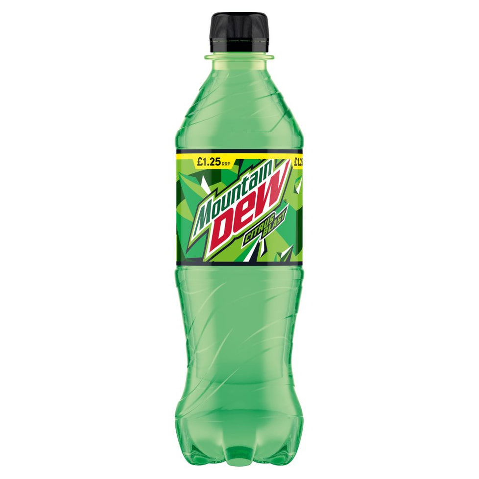 Mountain Dew Citrus Blast Bottle 500ml [PM £1.25 ], Case of 12 Mountain Dew