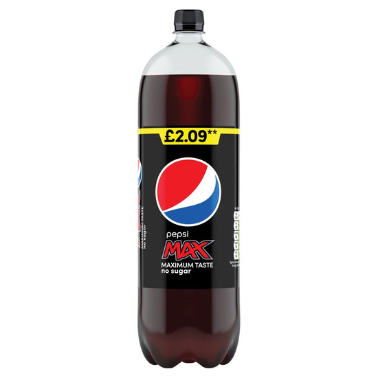 Pepsi Max 2 Litres [PM £2.09 ]. Case of 6 Pepsi Max