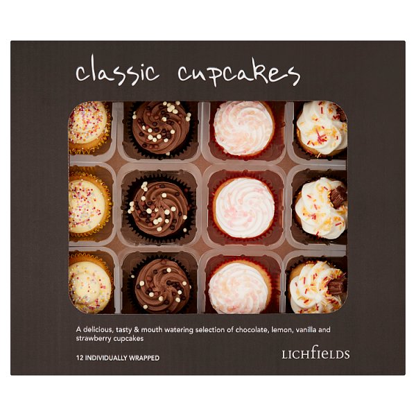 Lichfields 12 Classic Cupcakes, Case of 12 Lichfields