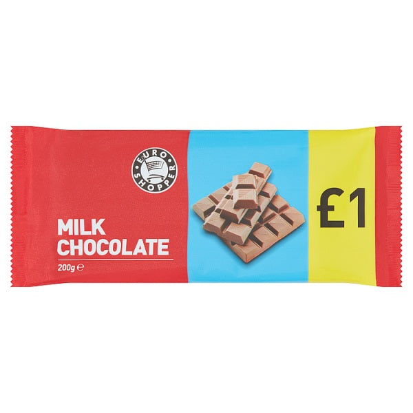 Euro Shopper Milk Chocolate 185g [PM £1.00 ], Case of 16 Euro Shopper