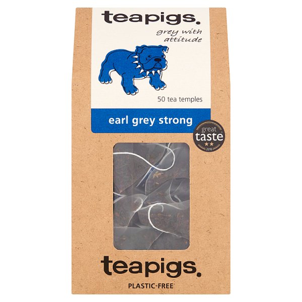 Teapigs Earl Grey Strong Tea Temples 50 x 2.5g (125g), Case of 6 Teapigs