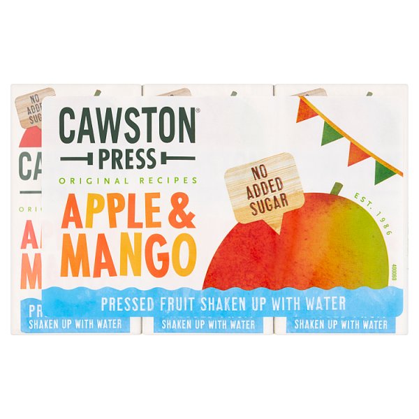 Cawston Press Apple & Mango Juice Drink  200ml, Case of 18 Cawston Press