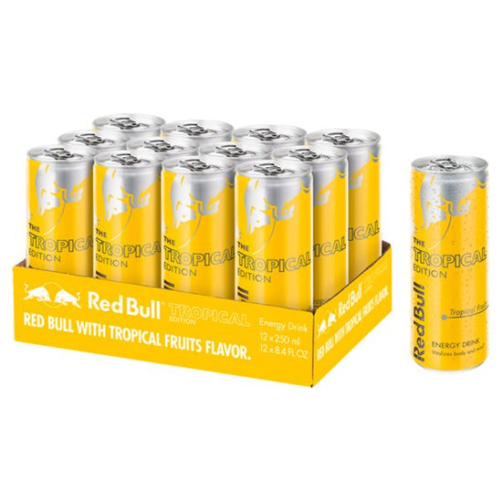 Red Bull Energy Drink, Tropical Edition, 250ml (12 Case), Case of 12 British Hypermarket-uk Red Bull