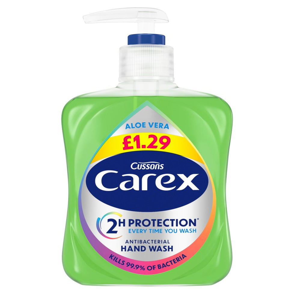 Carex Dermacare Aloe Vera Antibacterial Hand Wash 250ml [PM £1.29 ], case of 6 Carex