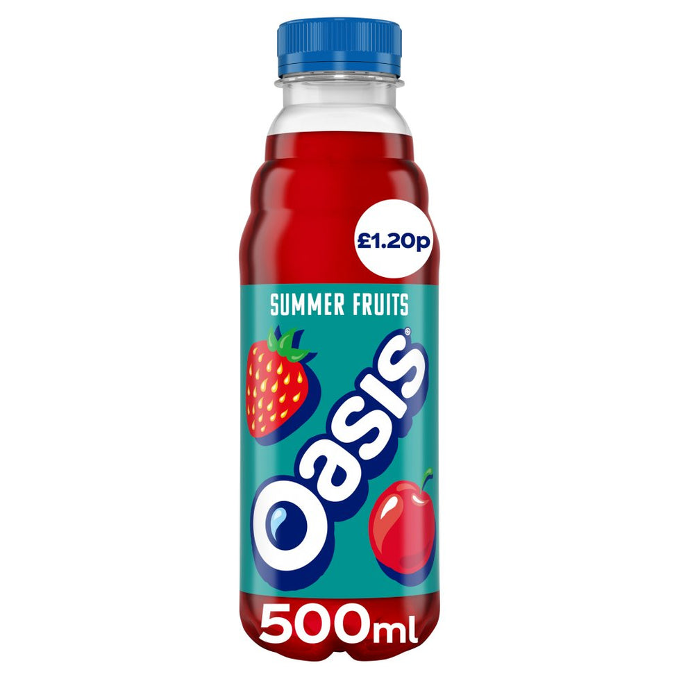 Oasis Summer Fruits 12 x 500ml [PM £1.20 ], Case of 12 Oasis
