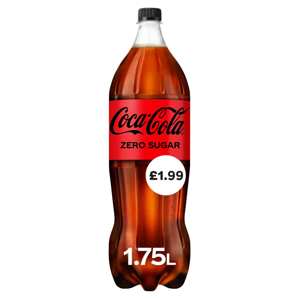 Coca-Cola Zero Sugar 1.75L [PM £1.99 ], Case of 6 Coca-Cola