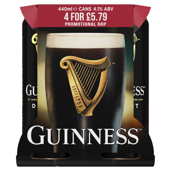 Guinness Draught in Can 4x440ml [PM £5.79 ], Case of 6 Guinness